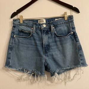 Frame Le Brigette Raw Hem Denim Shorts | Size 27